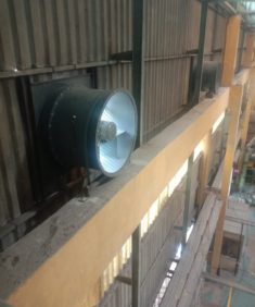 Axial flow fans for factory ventilation