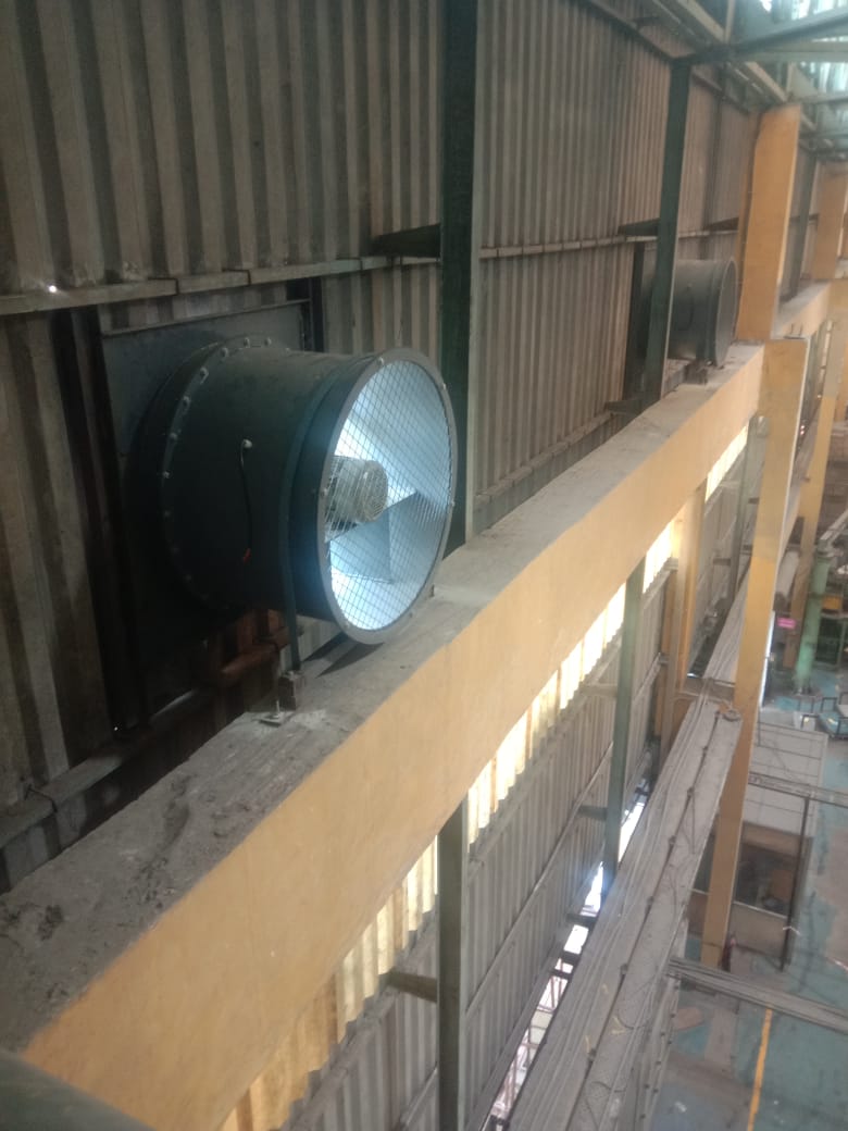 Axial flow fans for factory ventilation