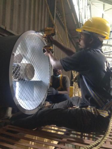 Axial flow fans for factory ventilation